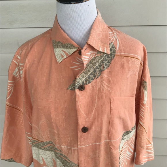 Tommy Bahama Tropical Foliage Silk Print Shirt - Picture 2 of 8